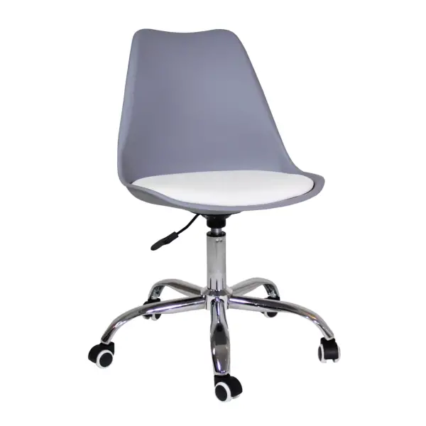 Krzesło obrotowe szary biały QZY-402C